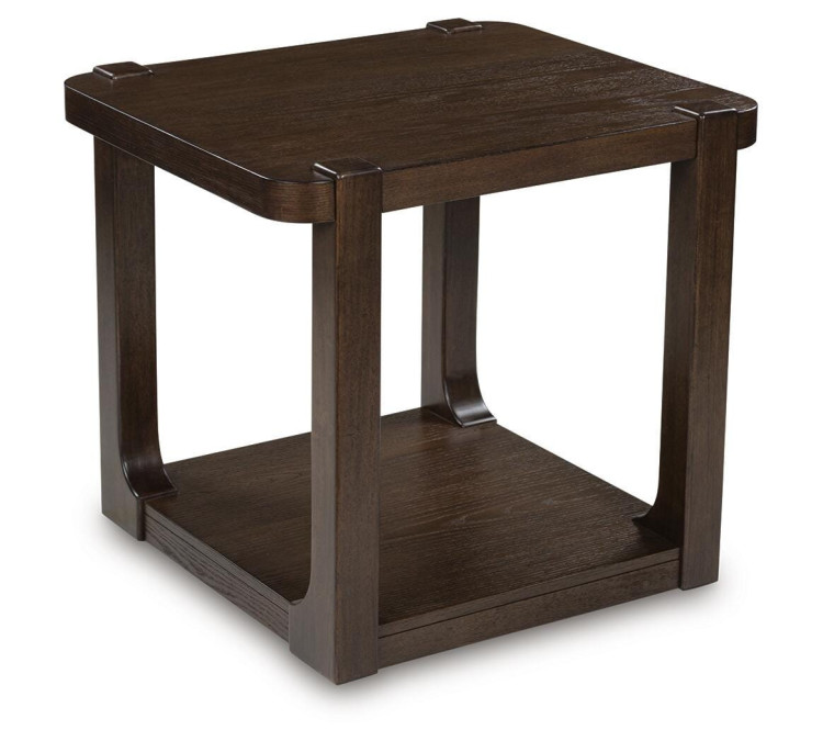 Breckington End Table - Dark Brown