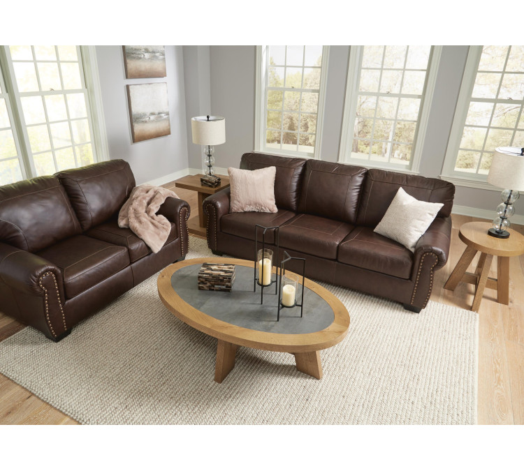 Colleton Sofa and Loveseat - Dark Brown