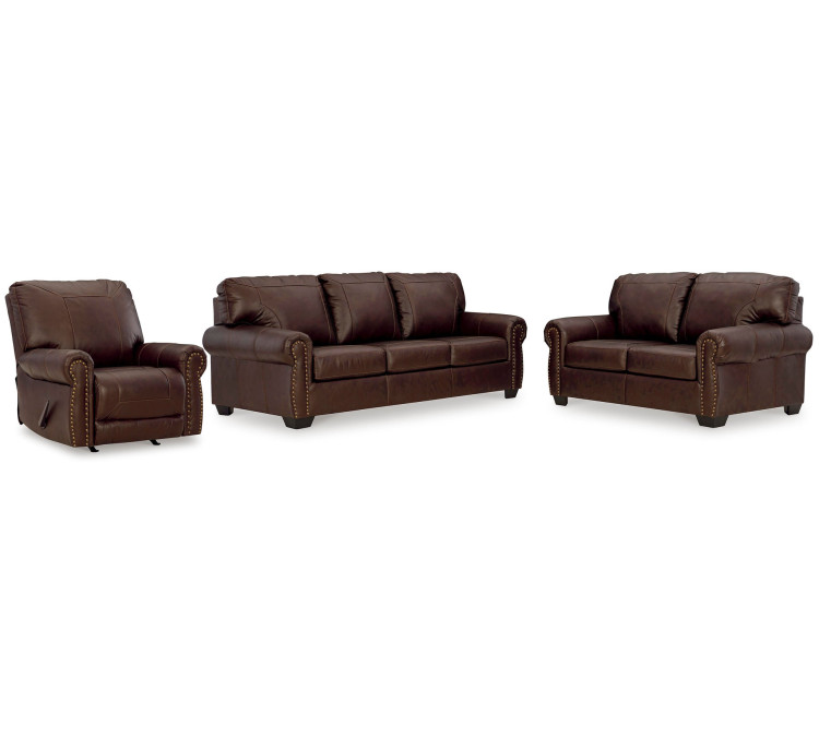 Colleton Sofa, Loveseat and Recliner - Dark Brown