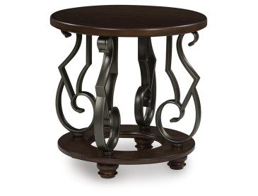Frallyn End Table - Dark Brown
