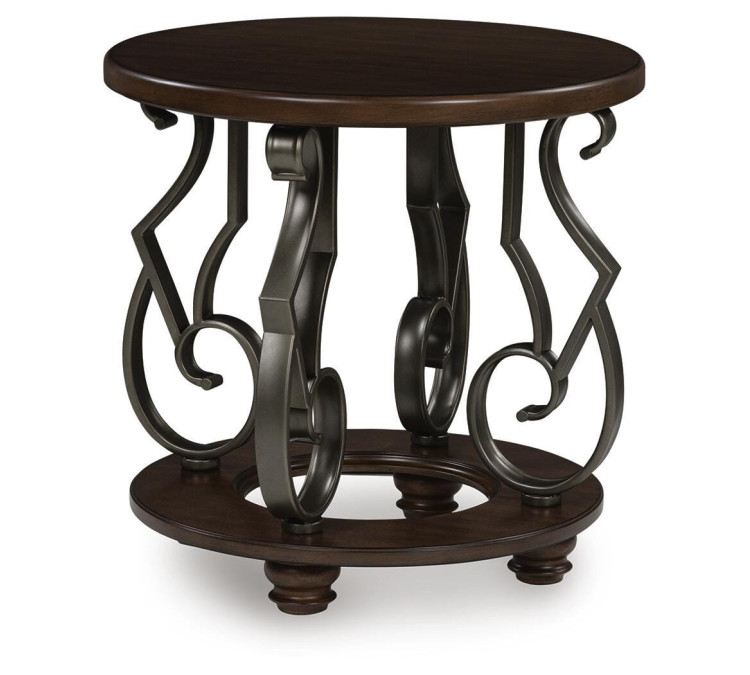 Frallyn End Table - Dark Brown