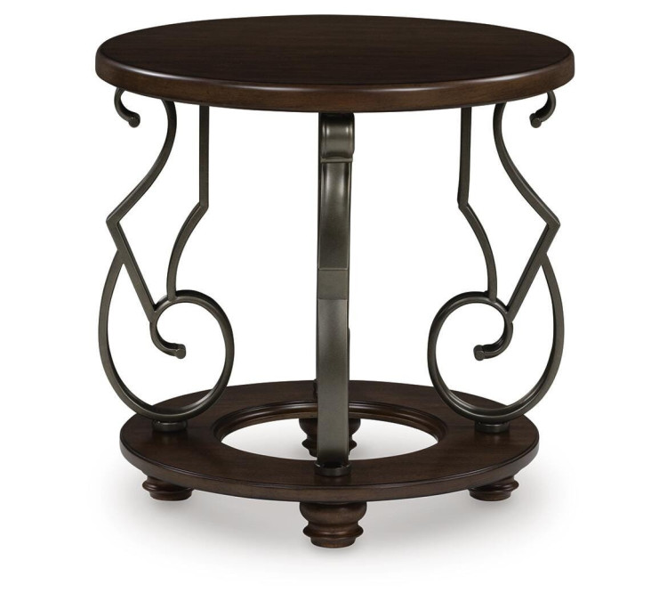 Frallyn End Table - Dark Brown
