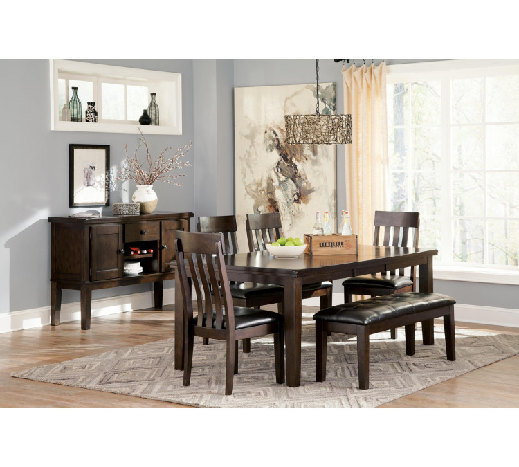 Haddigan Dining Bench - Dark Brown