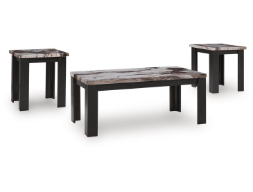 Jazmore Table (Set of 3) - Dark Brown