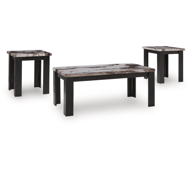 Jazmore Table (Set of 3) - Dark Brown