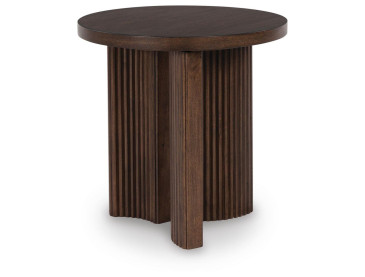 Korestone End Table - Dark Brown