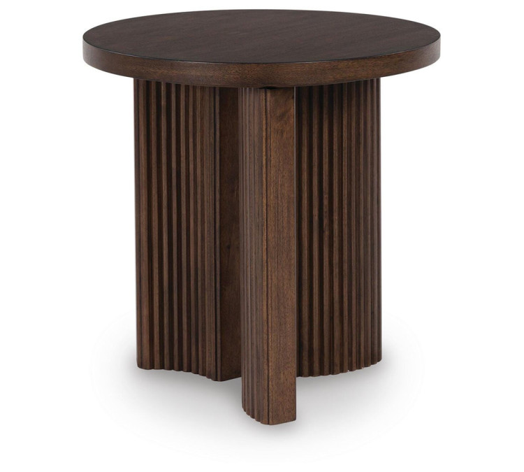 Korestone End Table - Dark Brown