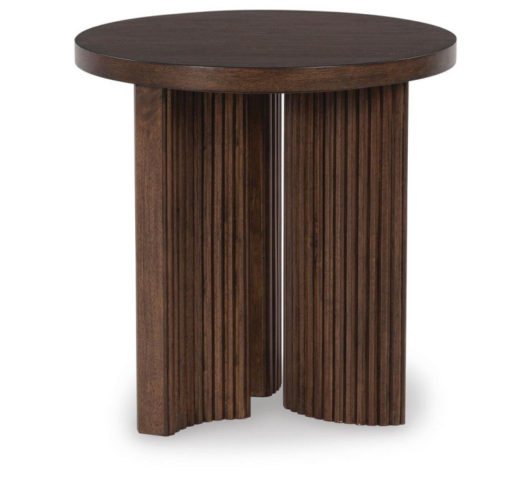 Korestone End Table - Dark Brown