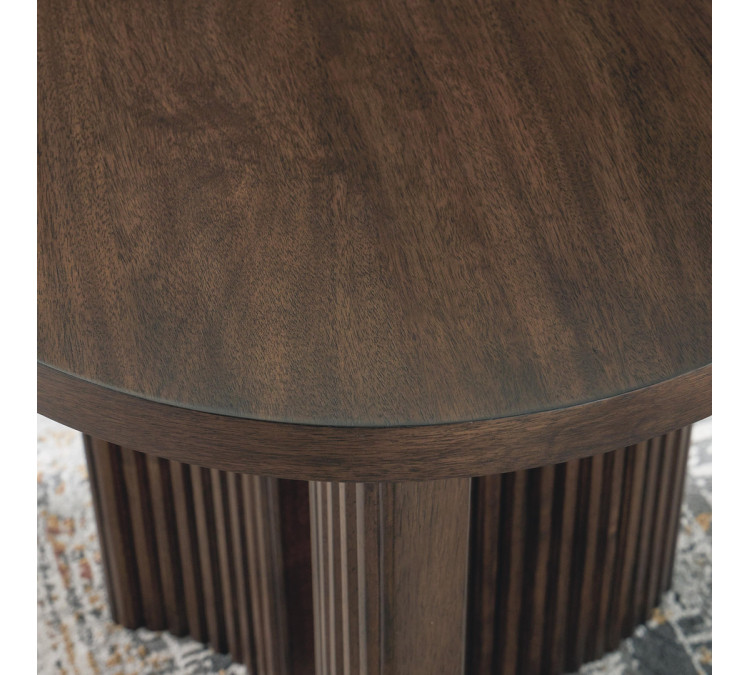 Korestone End Table - Dark Brown