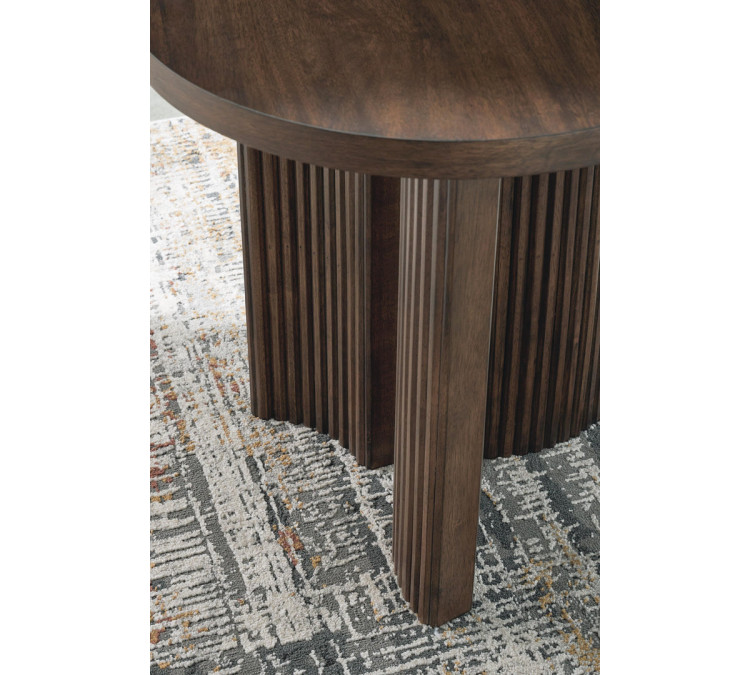 Korestone End Table - Dark Brown