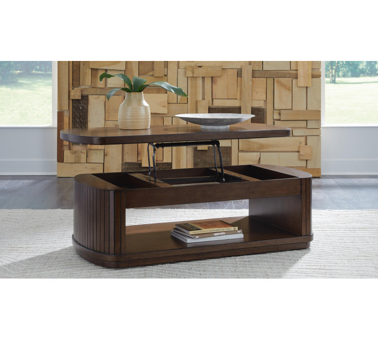 Korestone Lift-Top Coffee Table - Dark Brown