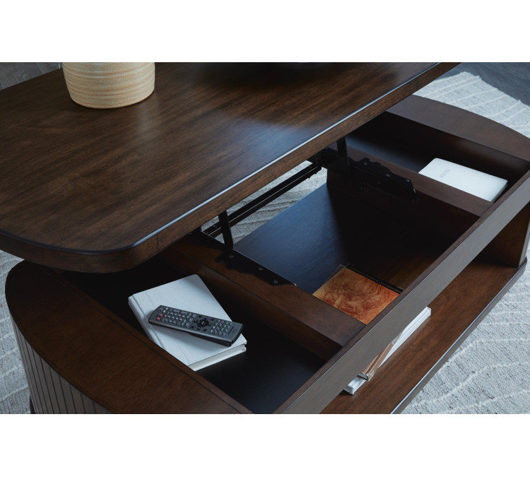 Korestone Lift-Top Coffee Table - Dark Brown
