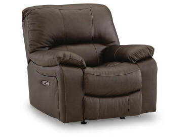 Leesworth Power Recliner - Dark Brown