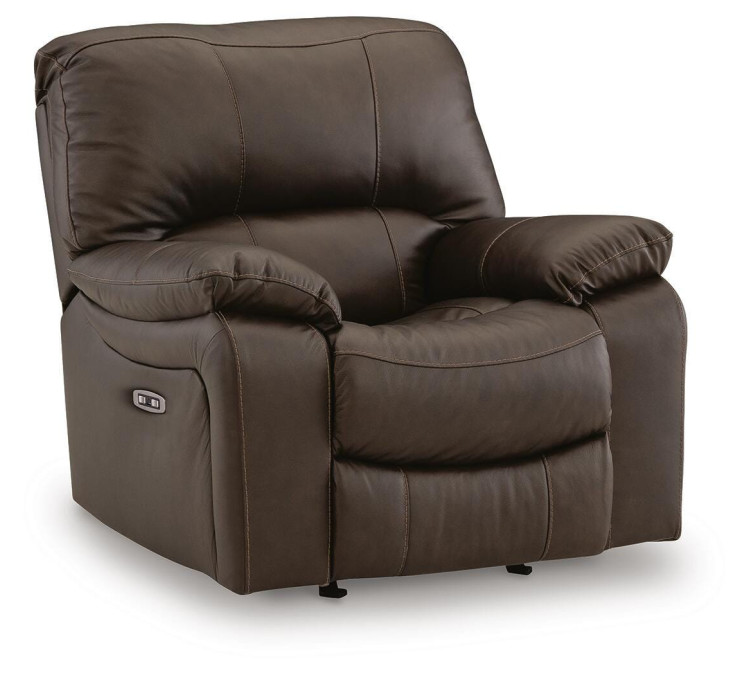 Leesworth Power Recliner - Dark Brown