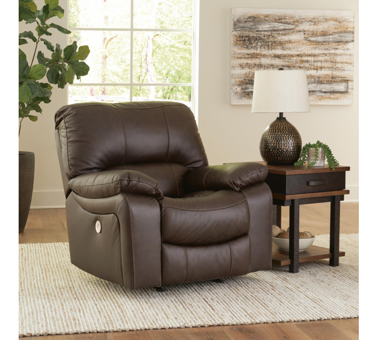 Leesworth Power Recliner - Dark Brown