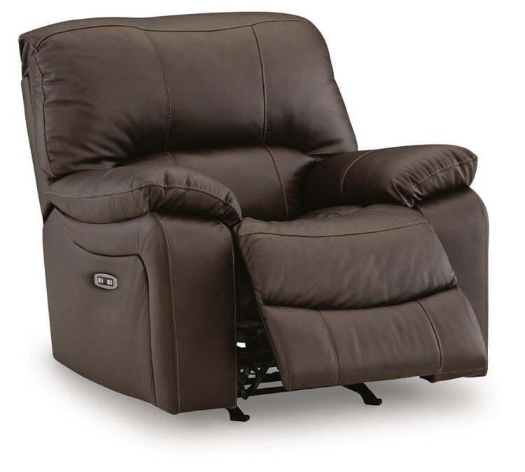 Leesworth Power Recliner - Dark Brown