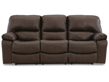 Leesworth Power Reclining Sofa - Dark Brown