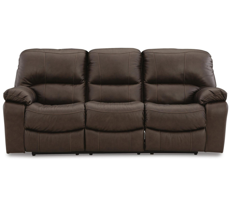 Leesworth Power Reclining Sofa - Dark Brown