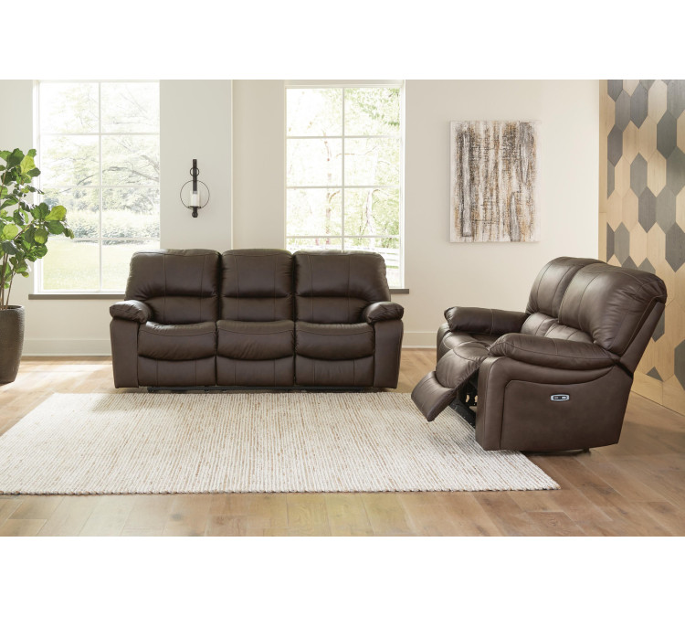 Leesworth Sofa and Loveseat - Dark Brown