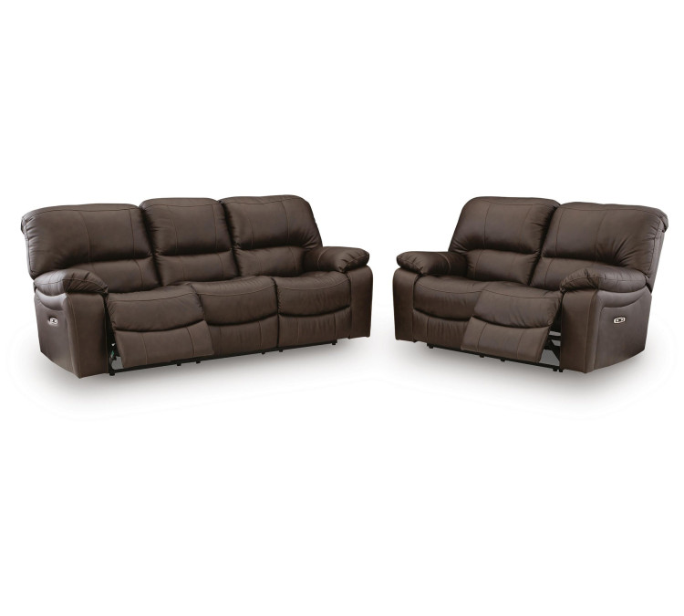 Leesworth Sofa and Loveseat - Dark Brown
