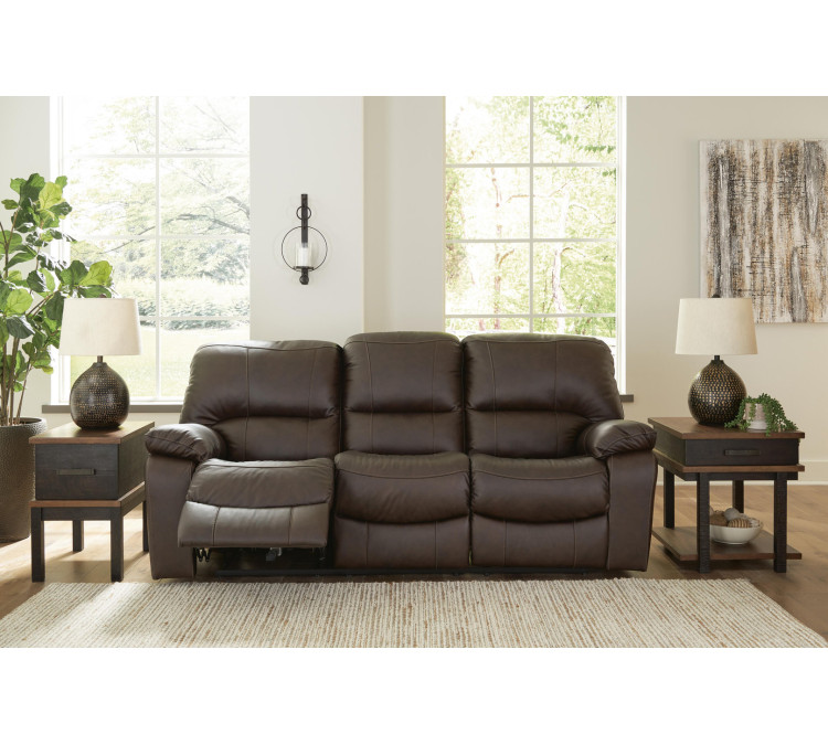 Leesworth Sofa, Loveseat and Recliner - Dark Brown