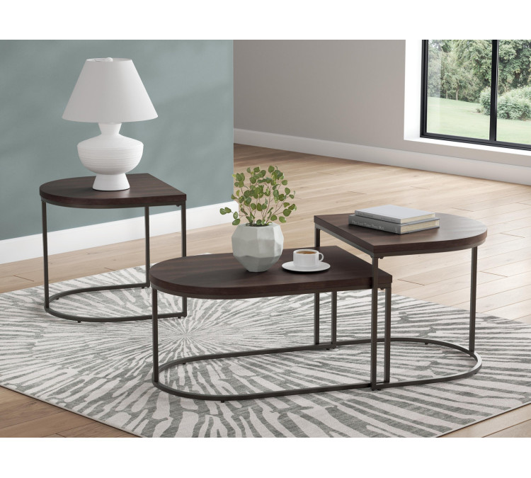 Vanmore Table (Set of 3) - Dark Brown