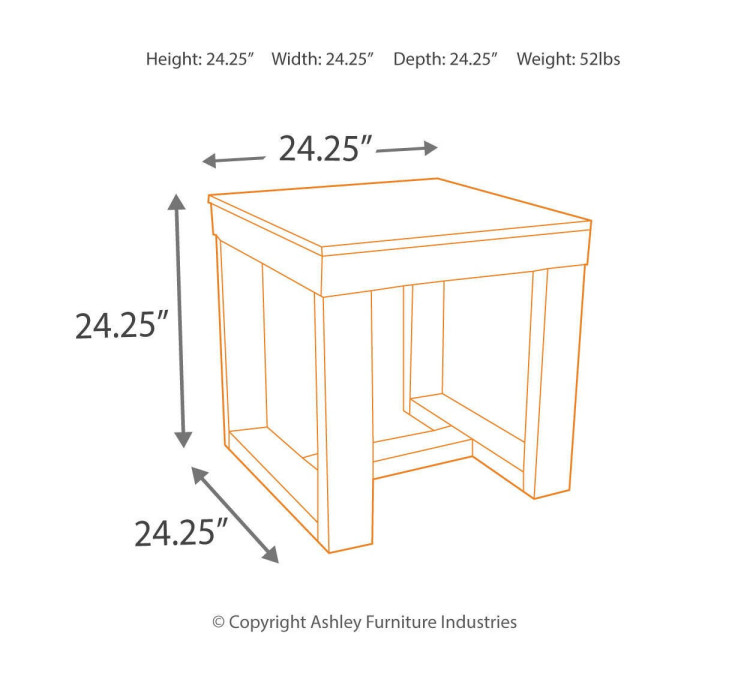 Watson End Table - Dark Brown