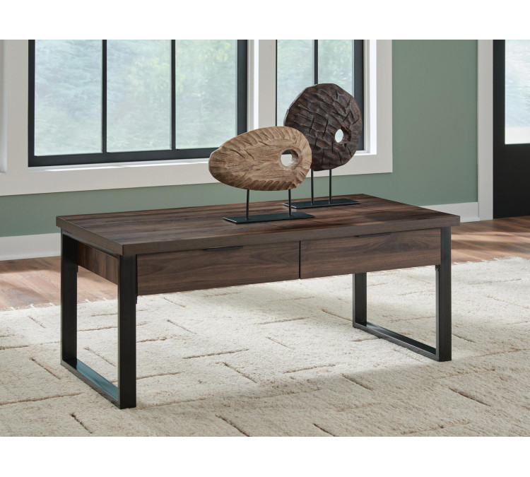 Wickman Falls Coffee Table - Dark Brown