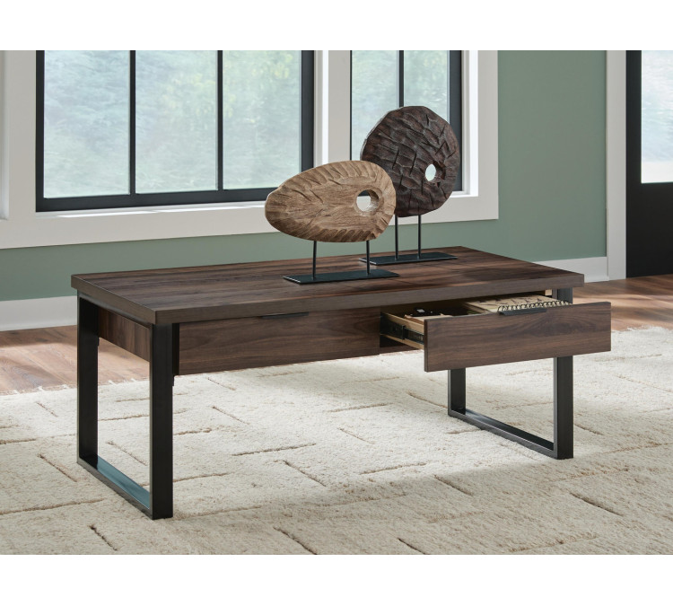 Wickman Falls Coffee Table - Dark Brown