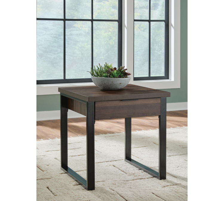Wickman Falls End Table - Dark Brown