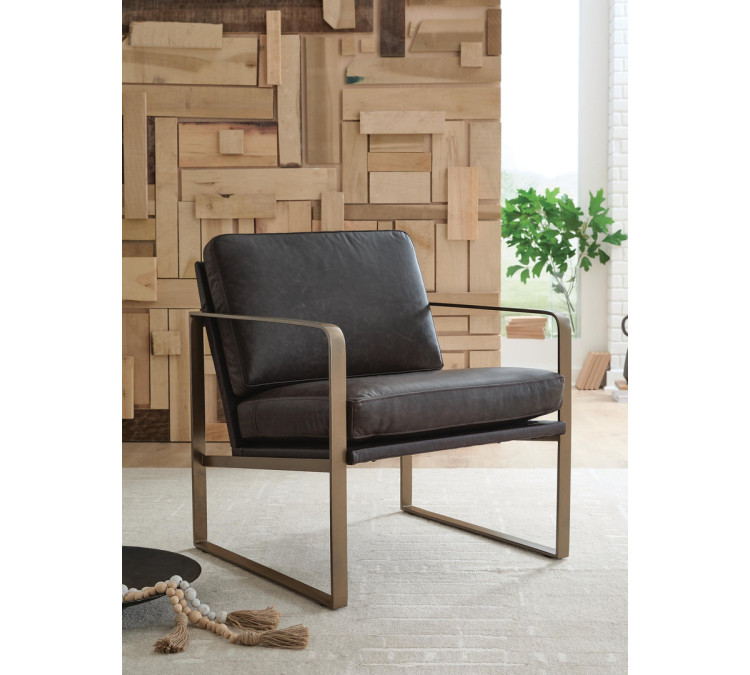 Bradett Accent Chair - Dark Brown/Gold Finish
