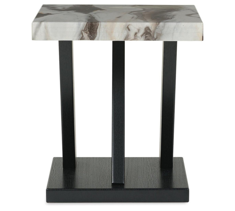 Cendill Table (Set of 3) - Dark Brown/White/Black