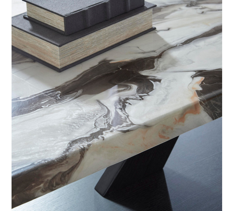 Cendill Table (Set of 3) - Dark Brown/White/Black