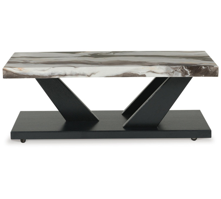 Cendill Table (Set of 3) - Dark Brown/White/Black