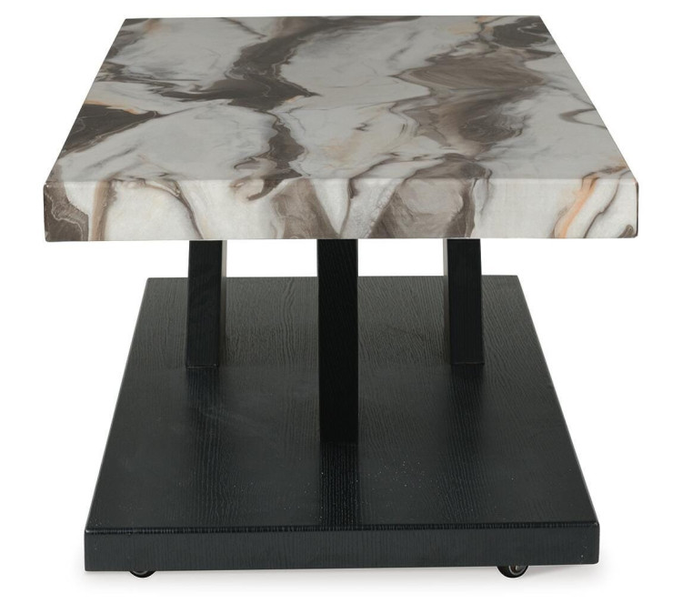 Cendill Table (Set of 3) - Dark Brown/White/Black