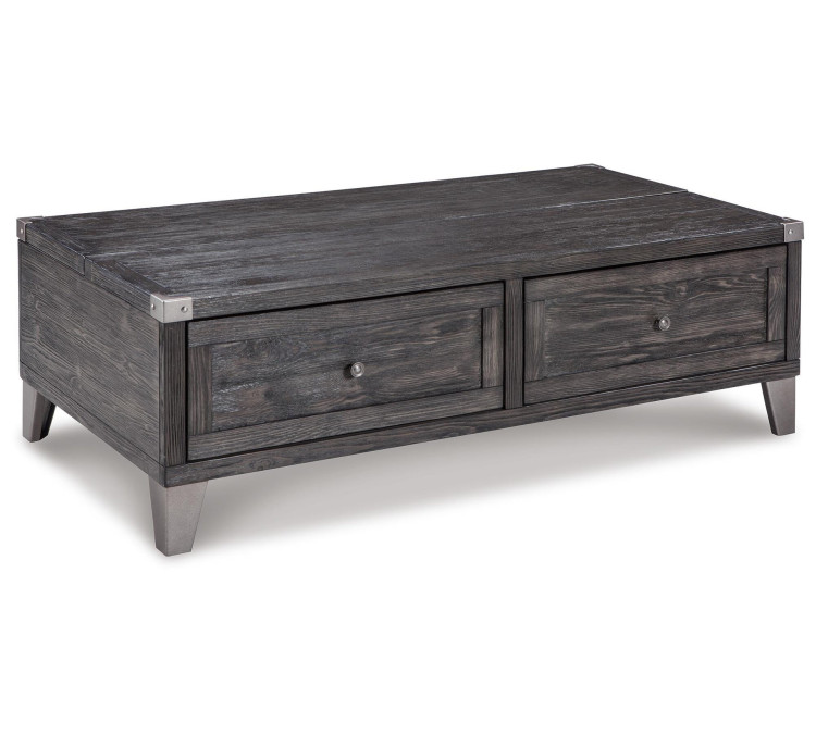 Todoe Coffee Table with Lift Top - Dark Gray