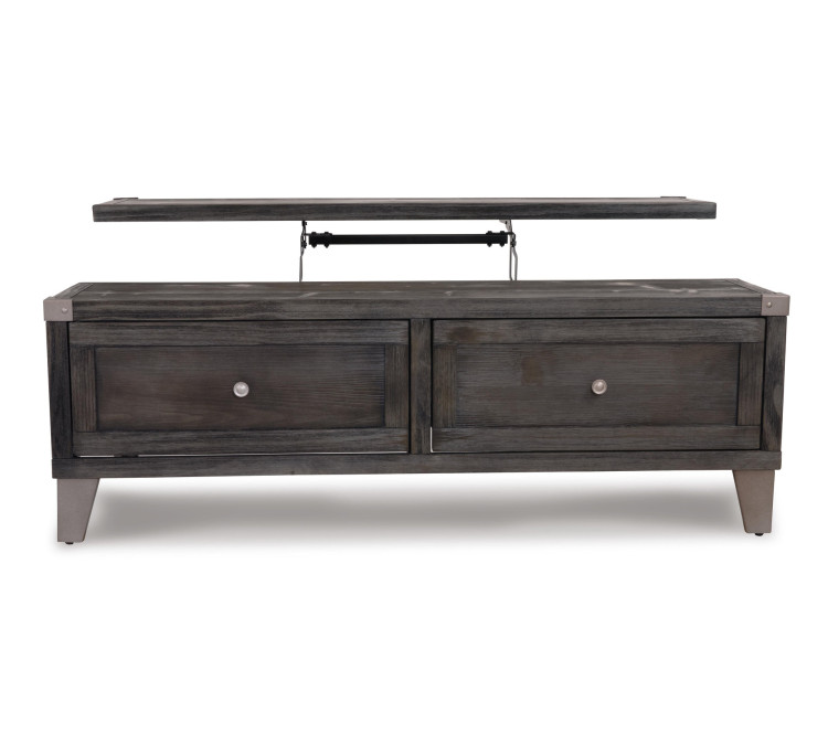 Todoe Coffee Table with Lift Top - Dark Gray