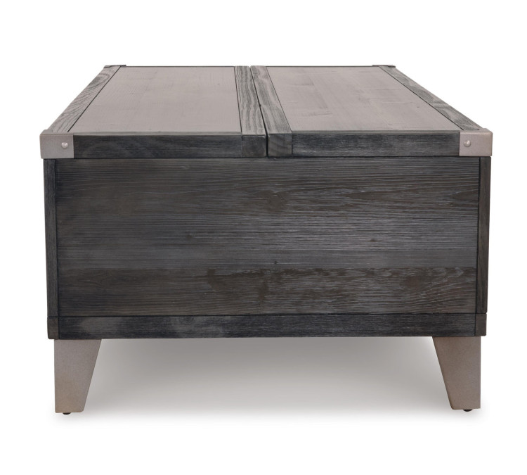 Todoe Coffee Table with Lift Top - Dark Gray
