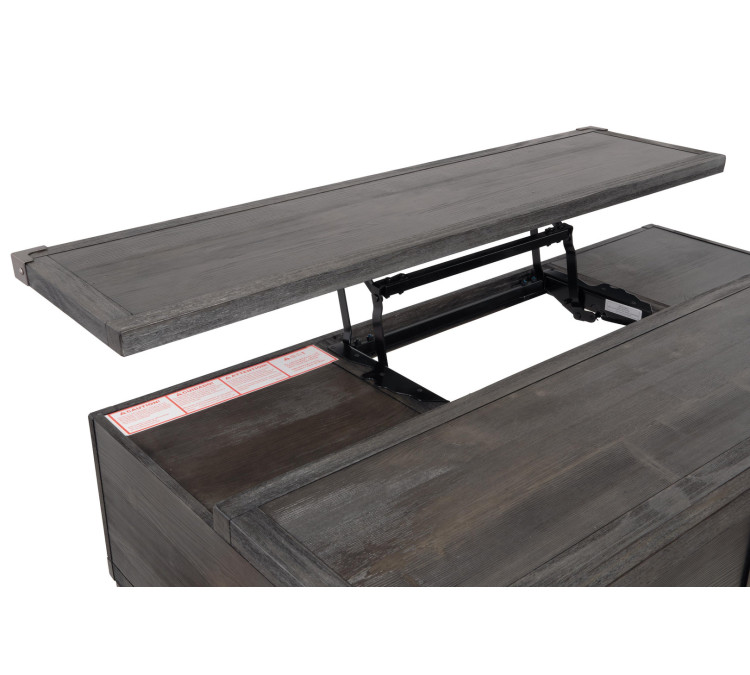 Todoe Coffee Table with Lift Top - Dark Gray