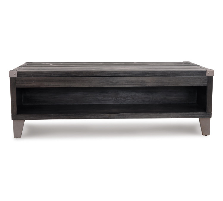 Todoe Coffee Table with Lift Top - Dark Gray