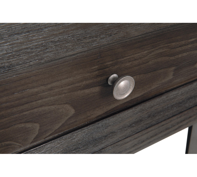 Todoe End Table with USB Ports & Outlets - Dark Gray