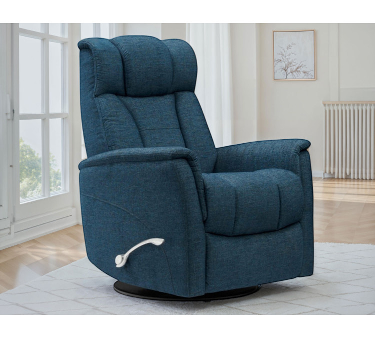 Saxton Manual Swivel Glider Recliner - Dark Teal