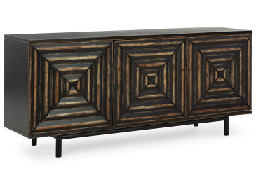 Fair Ridge Accent Cabinet - Distressed Black