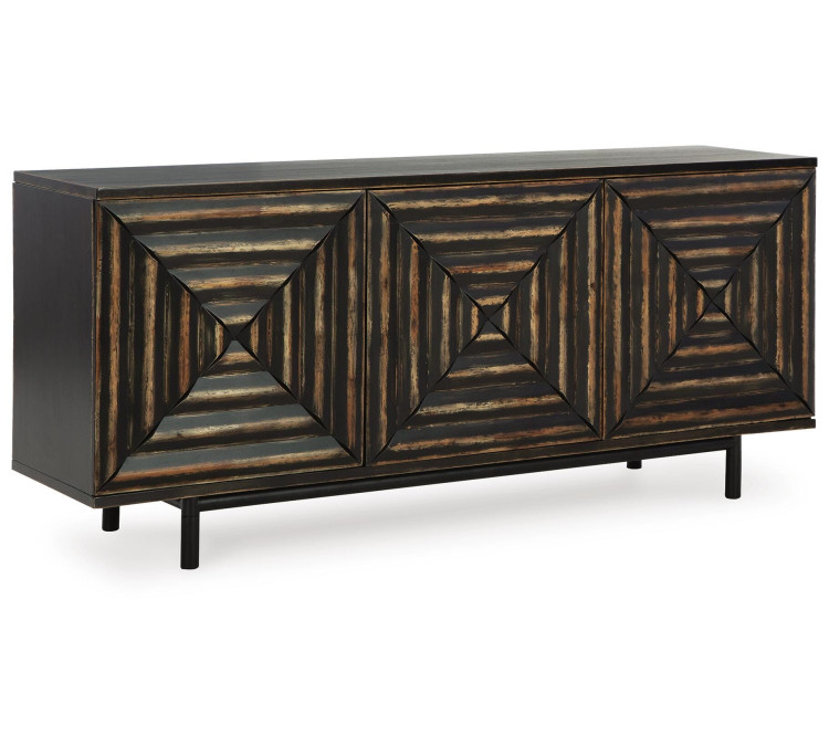 Fair Ridge Accent Cabinet - Distressed Black