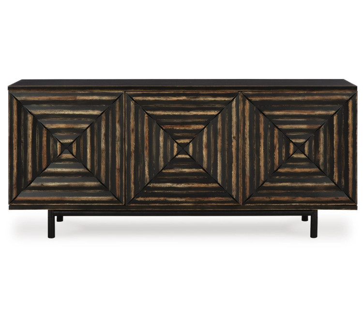 Fair Ridge Accent Cabinet - Distressed Black