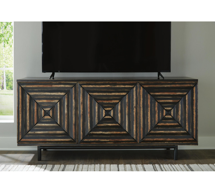 Fair Ridge Accent Cabinet - Distressed Black