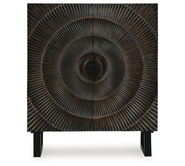 Fosterman Accent Cabinet - Distressed Black