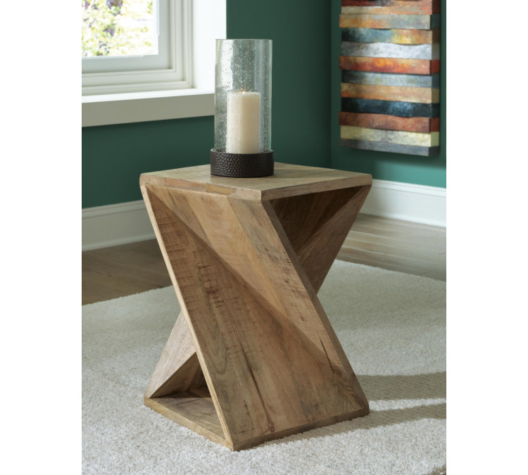 Zalemont Accent Table - Distressed Brown