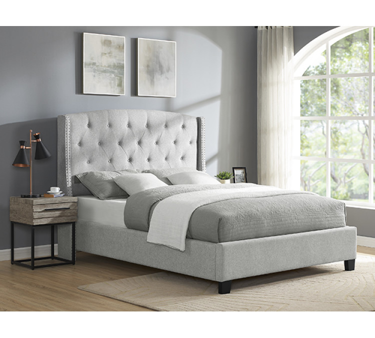 EVA BED FRAME - QUEEN / Dove Gray