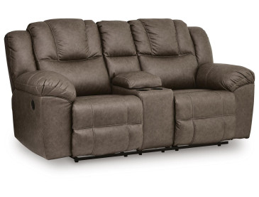 Knoxlee Reclining Loveseat with Console - Driftwood